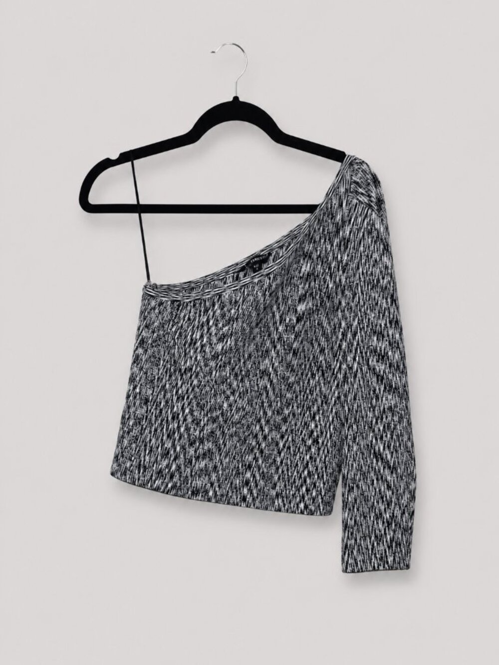 GUESS One Shoulder Knit Crop Top